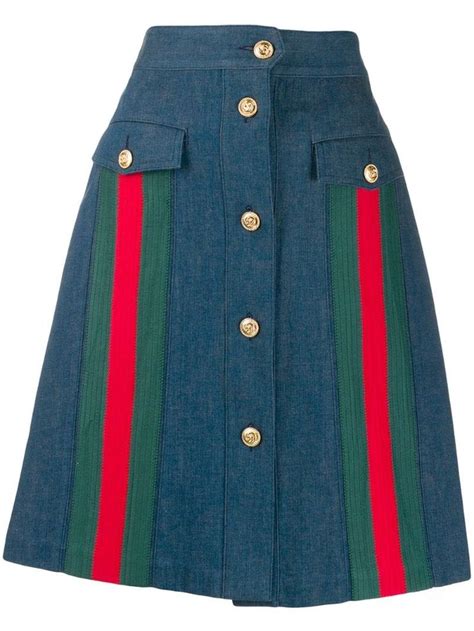 gucci a-line skirts|gucci skirt denim.